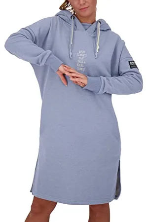alife kickin ALIFE and Kickin HelenaAK Sweatdress – Damen Hoodie – Pullover mit Kapuze Ideal für Freizeit & Alltag - Sweatshirt - Kapuzenpullover S