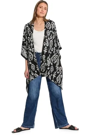 CECIL Damen B580746 Sommer Cape mit Print, Black, A