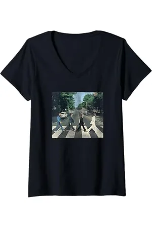 The Beatles Damen Die Beatles Crossing Abbey Road T-Shirt mit V-Ausschnitt