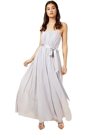 Little Mistress Damen Maxikleid mit Schnürung an der Taille Kleid, , 36