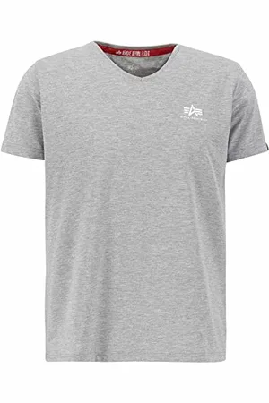 Alpha Industries Herren Basic V-Neck T Small Logo T-Shirt, , S