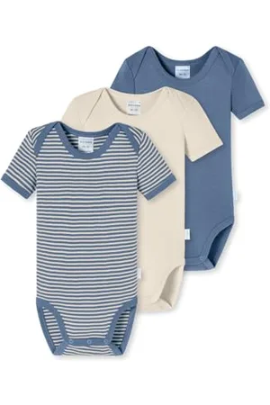 Schiesser Baby-Jungen 3 Pack Bodies Kurzarm-Natural Love-Größe 56 bis 104 Kleinkind Unterwäsche-Satz, , 74
