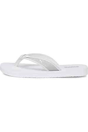 PUMA Damen Sandy Flip Space Metallics Flipflop, Matt Silber Weiß Silber, 42 EU