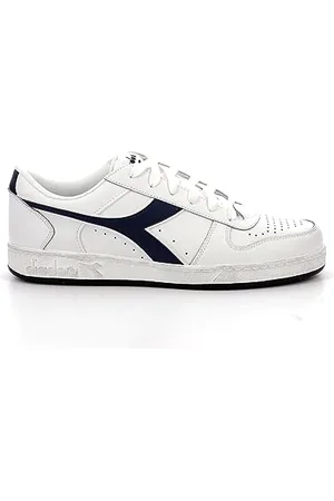 Diadora Unisex Magic Basket Low Icona Gymnastikschuh, Weiß Weiß Blue Caspian Sea, 41 EU
