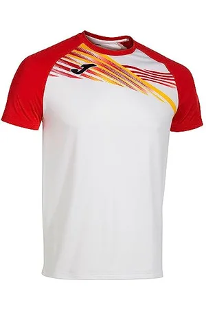 Joma Herren Elite X Tshirt, Weiß/Rot, M