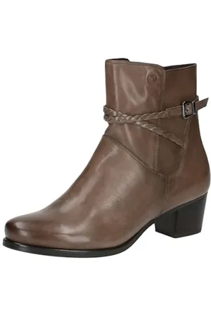 Caprice Damen Stiefeletten mit Absatz mit Reißverschluss Elegant, Braun , 37 EU