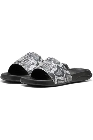 PUMA Damen Popcat 20 Snake CHIC Schiebe-Sandalen, Black Silver, 35.5 EU
