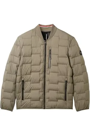 TOM TAILOR Herren 1042119 Steppjacke im Bomber-Style, 32097-Smokey Olive Green, XL