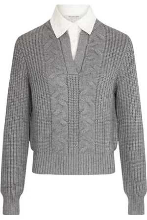 Morgan Damen 242-mgrey Pullover, , Medium