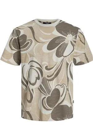 JACK & JONES Male T-Shirt All Over Print Rundhals T-Shirt