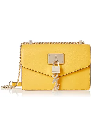 DKNY Damen Elissa Small Shoulder Bag with Logo Charm Schultertasche