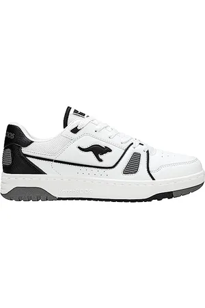 KangaROOS Unisex K-Draft Center Sneaker, White/Jet Black, 43 EU