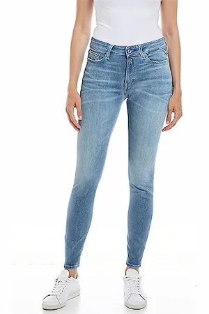 Replay Damen Jeans Luzien Skinny-Fit, (Blau), 27W / 32L