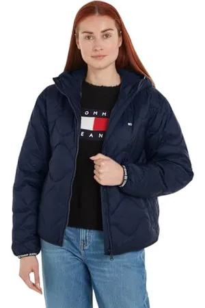 Tommy Hilfiger Damen Pufferjacke Quilted Tape Kapuze, , S