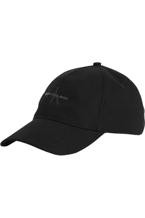 Calvin Klein Damen Cap Printed Monologo aus Baumwolle, Schwarz (Na Black), Einheitsgröße