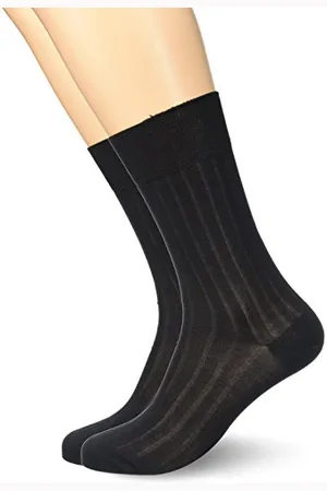 Dim Socken Schottischer Faden Herren x2, Black, 39-42