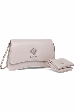 Replay Damen Schultertasche mit Ketten-Detail, (Grau), Onesize