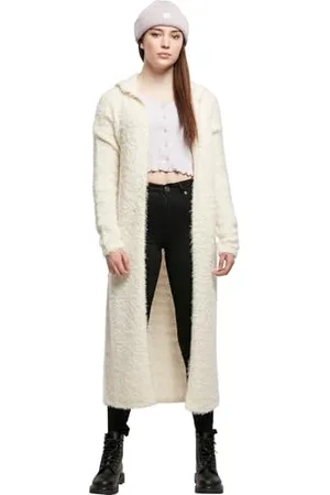 Urban classics Damen TB1750-Ladies Hooded Feather Cardigan Kapuzenpullover, , XS