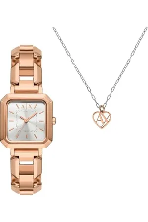 Armani Exchange Watch for Women, Quartz Movement and 27mm Case Size with Stainless Steel, Leather or Silicone Strap