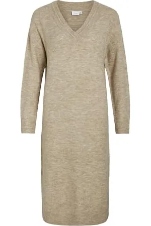 VILA VIMA V-Neck L/S Knit Dress - NOOS