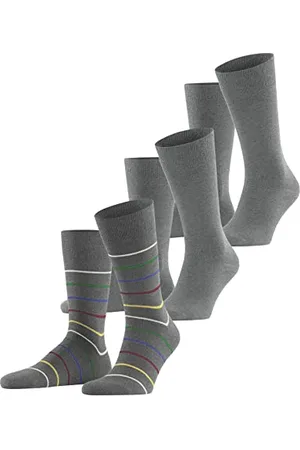 ESPRIT Herren Socken Multi Stripe 3-Pack, Nachhaltige Biologische Baumwolle, 3 Paar, , 40-46
