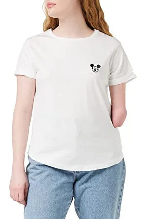 Disney Damen Mickey Face Emb T-Shirt, , 36