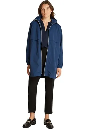 Tommy Hilfiger Damen Windbreaker Jacke Nylon Waisted Lang, Blau (Night Sky), 3XL