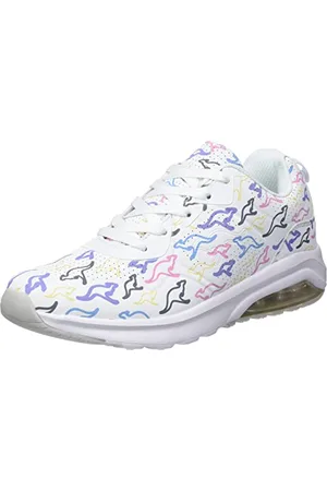 KangaROOS Unisex K-Air Ora Brand Sneaker, White/Multi, 37 EU