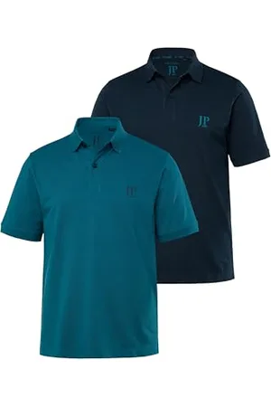 JP 1880 Herren große Größen Übergrößen Menswear L-8XL Poloshirts, Basic, 2er-Pack, Piqué, gekämmte Baumwolle