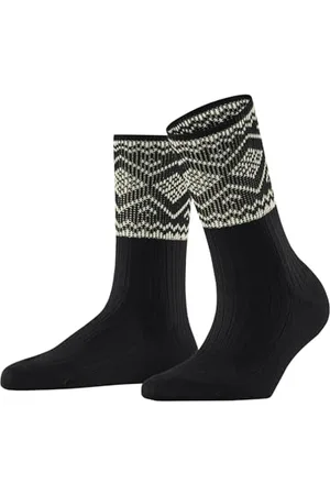 ESPRIT Damen Socken Selbu Shimmer W So Baumwolle gemustert 1 Paar, , 39-42
