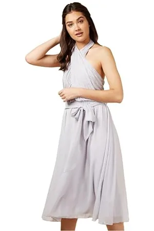 Little Mistress Damen Crossover Brautjungfer Midikleid Kleid, , 36