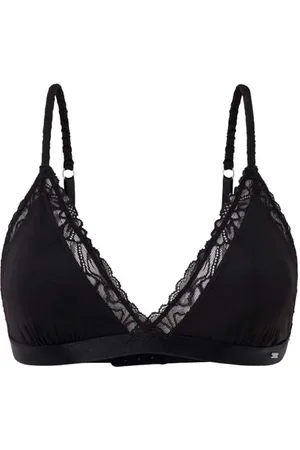 Pepe Jeans Damen Spitzen-BH B, Schwarz (Schwarz), XL