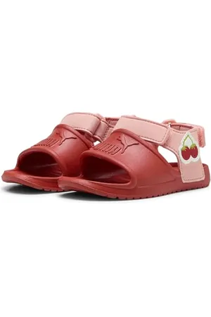 PUMA Unisex Baby DIVECAT V2 INJEX Badges INF Schiebe-Sandalen, RED FIRE-PINK Fruit-SEA KELP, 19 EU