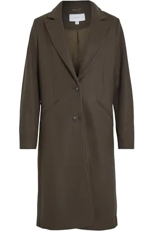 VILA Damen Vivalji Long Coat - Noos Wollmantel, , 34 EU