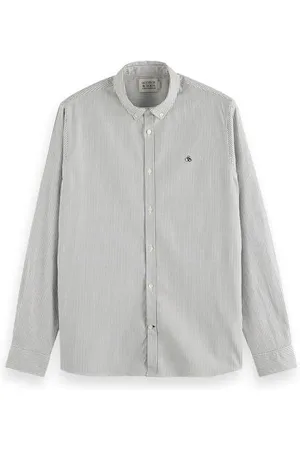 Scotch&Soda Herren Seasonal Essentials Oxford Striped Shirt, , S EU