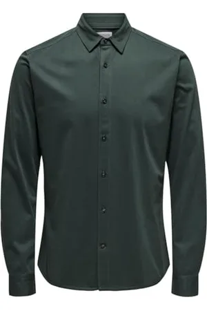 Only & Sons Herren Onsrobin Button Under Ls Stretch Shirt Langarmhemd, , XL