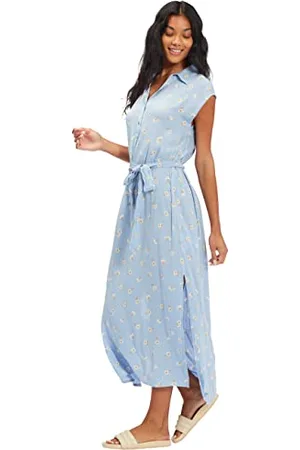 Billabong Damen Lovely Ways Button Front Midi Dress Lässiges Kleid, , Groß