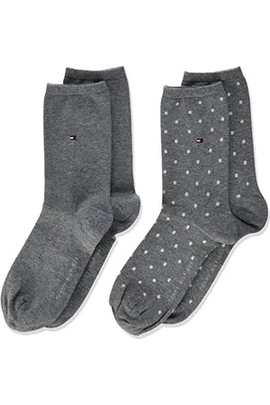 Tommy Hilfiger Damensocken mit Punkten Middle Grey Melange - 39/42