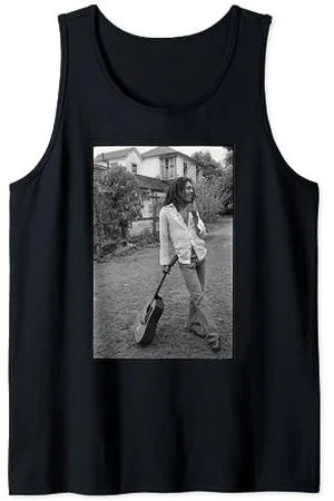 Bob Marley X David Burnett Gitarren-Foto, / Weiß Tank Top