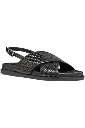 Geox Damen D ADELASH E Slide Sandal, Black, 35 EU