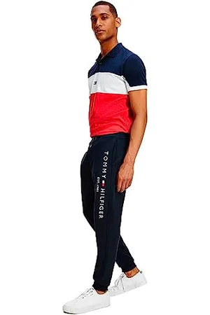 Tommy Hilfiger Herren Jogginghose Tommy Logo Sweatpants Baumwolle, Blau (Desert Sky), XXL