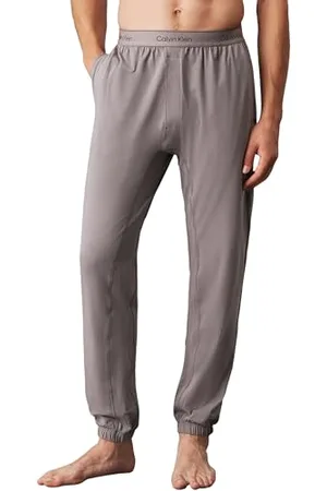 Calvin Klein Herren Jogginghose Jogger aus Stretch-Baumwolle, Beige (Brushed Nickel), XL