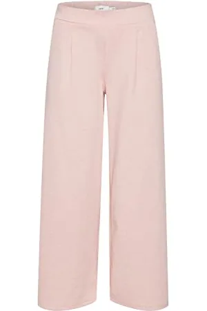 Ichi IHKATE SUS WIDE PA Damen Hose Stoffhose mit Stretch gerader Schnitt Elastikbund Crop Länge, Größe:XS, Farbe: