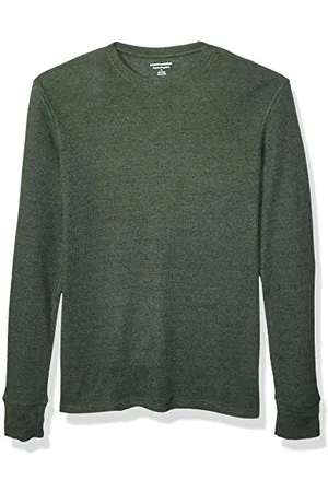 Amazon Herren Langärmeliges Waffel-Shirt, Normale Passform, , L