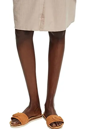 ESPRIT Damen modischer Fußbett Slipper, 235/CARAMEL, 40 EU