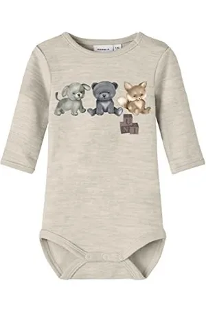 NAME IT Unisex NBNWUP Wool/CO LS XXIII Body, , 80