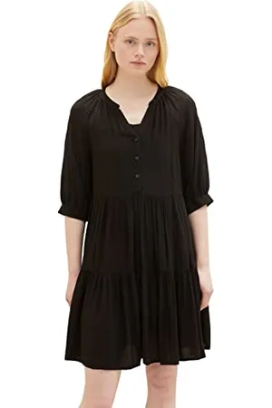 TOM TAILOR Damen Babydoll Kleid mit Volant