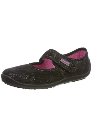 Fischer Fischer NINA, Mädchen Niedrige Hausschuhe, Schwarz (Schwarz 222), 36 EU (3.5 UK)