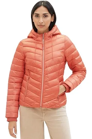 TOM TAILOR Damen Lightweight Steppjacke mit Kapuze, , L