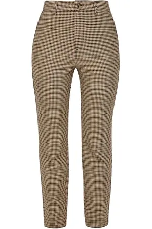 QS by s.Oliver Damen 7/8 Hose kariert Black, 36